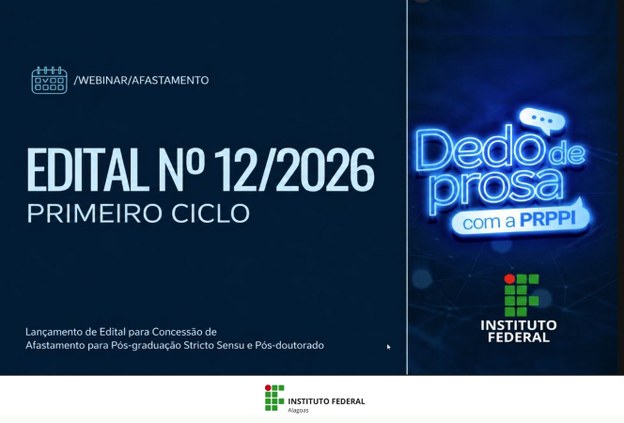 PRPPI lança edital de afastamento para pós-graduação stricto sensu e pós-doutorado a servidores