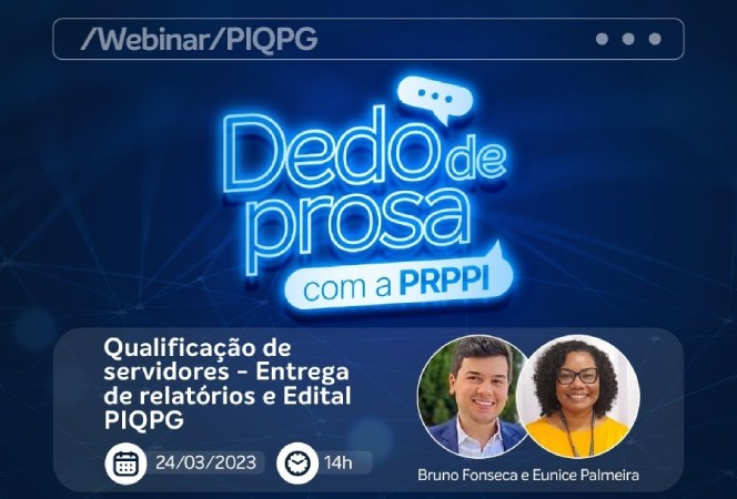 PRPPI lança webinário "Dedo de Prosa" na próxima sexta (24/03) 