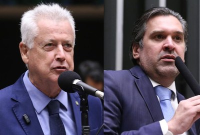 Deliberação dos Projetos de Lei do Congresso Nacional (LOA 2026). Dep. Rodrigo Rollemberg (esq) e Dep. Isnaldo Bulhões Jr. (dir).