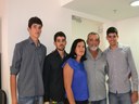 Eliana Pimentel foi à colação acompanhada do marido e de seus três filhos