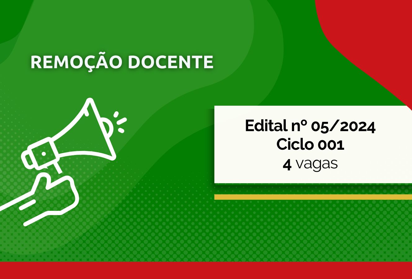 Edital oferta quatro vagas para docentes