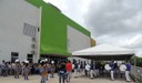 Inauguração do novo prédio contou com participação da banda fanfarra Mestres Idalino, do município de Ouro Branco