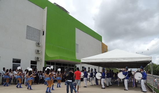 Inauguração do novo prédio contou com participação da banda fanfarra Mestres Idalino, do município de Ouro Branco.JPG