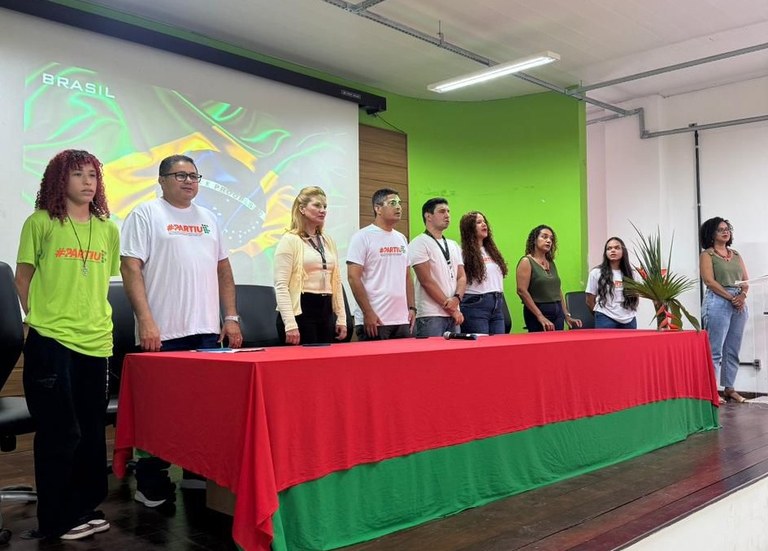 Pró-reitor de Extensão,  Gilberto Neto, compareceu ao Campus Satuba para a aula inaugual.jpeg