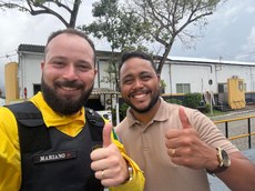 Alysson Mariano e Acácio Bentes, egressos e servidores do DMTT