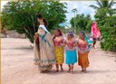 Ritual "Menino do Rancho" com, participação das mulheres indígenas como madrinhas, Aldeia Jiripankó/AL, 2022