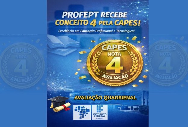 ProfEPT obtém  conceito 4 na segunda avaliação feita pela Capes