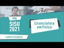 Sisu 2021 - Conheça o curso superior de Licenciatura em Física (Piranhas)