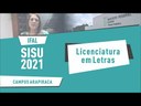 Sisu 2021 - Conheça o curso superior de Licenciatura em Letras (Arapiraca)